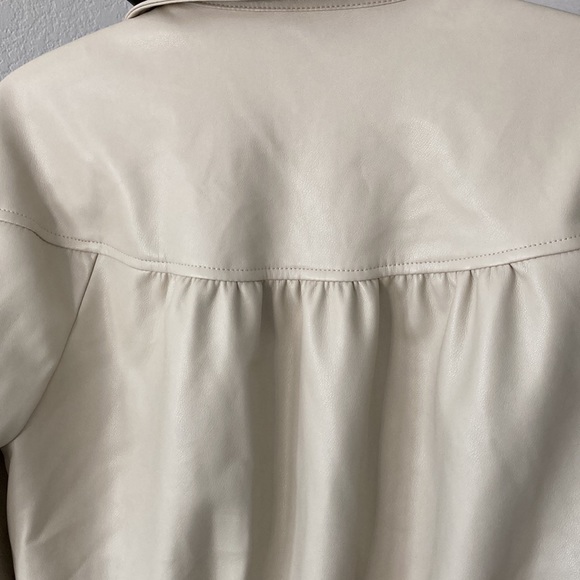 Bagatelle Collection Tan Vegan Leather Jacket Size S - Picture 13 of 14